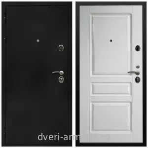 Темные входные двери, Дверь входная Армада Престиж Черная шагрень / МДФ 16 мм ФЛ-243 Ясень белый