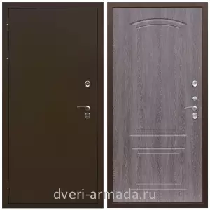3 контура, Дверь входная железная уличная в дом Армада Термо Молоток коричневый/ МДФ 6 мм ФЛ-138 Дуб филадельфия графит для дачи на заказ от производителя