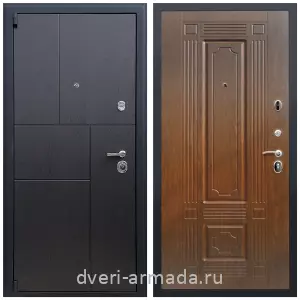 Темные входные двери, Дверь входная Армада Бастион МДФ 16 мм ФЛ-290 Дуб фактурный шоколад / МДФ 16 мм ФЛ-2 Мореная береза