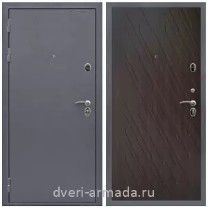 Темные входные двери, Дверь входная Армада Престиж Антик серебро / МДФ 16 мм ФЛ-86 Венге структурный