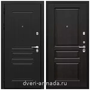 Темные входные двери, Дверь входная Армада Экстра МДФ 10 мм ФЛ-243 Черная шагрень / МДФ 16 мм ФЛ-243 Венге