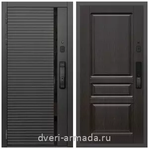 Входные двери Верона, Умная входная смарт-дверь Армада Каскад BLACK МДФ 10 мм Kaadas K9 / МДФ 16 мм ФЛ-243 Венге
