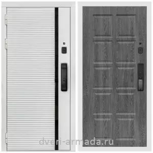 Входные двери Люксор, Умная входная смарт-дверь Армада Каскад WHITE МДФ 10 мм Kaadas K9 / МДФ 10 мм ФЛ-38 Дуб Филадельфия графит