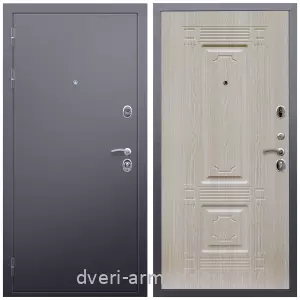 Входные двери Эврика, Дверь входная Армада Люкс Антик серебро / МДФ 6 мм ФЛ-2 Дуб белёный от производителя в коттедж с теплоизоляцией