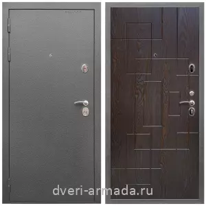 Входные двери Премиум, Дверь входная Армада Оптима Антик серебро / МДФ 16 мм ФЛ-57 Дуб шоколад