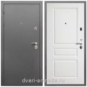 Входные двери Люксор, Дверь входная Армада Оптима Антик серебро / МДФ 16 мм ФЛ-243 Белый матовый