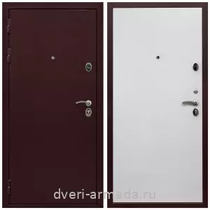 3 контура, Дверь входная Армада Престиж Антик медь / МДФ 10 мм Гладкая белый матовый