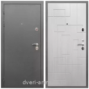 4 контура, Дверь входная Армада Оптима Антик серебро / МДФ 16 мм ФЛ-57 Белый жемчуг