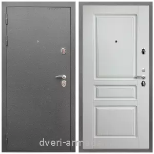 Входные двери Люксор, Дверь входная Армада Оптима Антик серебро / МДФ 16 мм ФЛ-243 Ясень белый