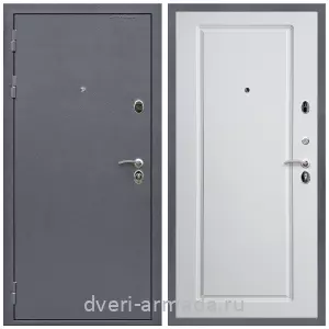 Темные входные двери, Дверь входная Армада Престиж Антик серебро / МДФ 16 мм ФЛ-119 Белый матовый