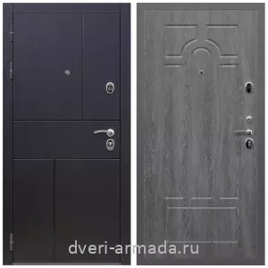 Темные входные двери, Дверь входная Армада Оникс / МДФ 6 мм ФЛ-58 Дуб Филадельфия графит