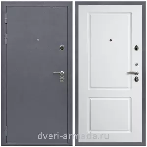 Темные входные двери, Дверь входная Армада Престиж Антик серебро / МДФ 16 мм ФЛ-117 Белый матовый