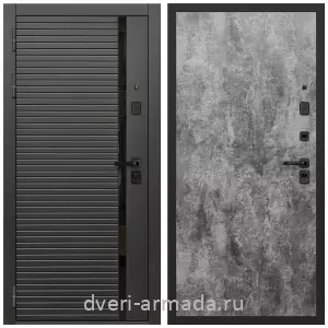 3 контура, Дверь входная Армада Каскад BLACK МДФ 10 мм / МДФ 6 мм ПЭ Цемент темный