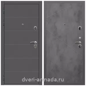 3 контура, Дверь входная Армада Роуд МДФ 10 мм / МДФ 10 мм ФЛ-291 Бетон темный