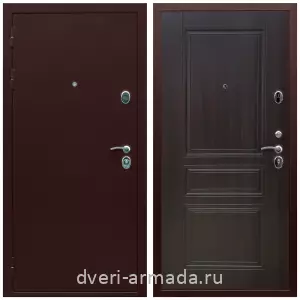 Входные двери Эврика, Дверь входная Армада Люкс Антик медь / МДФ 6 мм ФЛ-243 Эковенге наружная с утеплением в частный дом