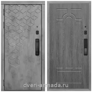 Входные двери Верона, Дверь входная Армада Квадро МДФ 16 мм Kaadas K9 / МДФ 6 мм ФЛ-58 Дуб Филадельфия графит