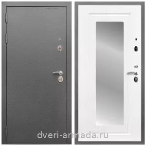 Входные двери Люксор, Дверь входная Армада Оптима Антик серебро / МДФ 16 мм ФЛЗ-120 Ясень белый