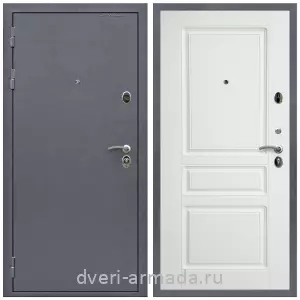 Темные входные двери, Дверь входная Армада Престиж Антик серебро / МДФ 16 мм ФЛ-243 Белый матовый