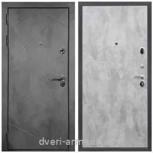 Темные входные двери, Дверь входная Армада Лофт МДФ 16 мм ФЛ-291 Бетон тёмный / МДФ 6 мм ПЭ Цемент светлый