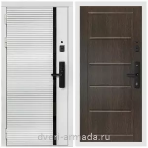 Входные двери 880х2050, Умная входная смарт-дверь Армада Каскад WHITE Kaadas S500 / МДФ 6 мм ФЛ-39 Венге