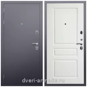 Входные двери Премиум, Дверь входная Армада Люкс Антик серебро / МДФ 16 мм ФЛ-243 Белый матовый