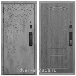 Входные двери Верона, Дверь входная Армада Квадро МДФ 16 мм Kaadas K9 / МДФ 6 мм ФЛ-138 Дуб Филадельфия графит