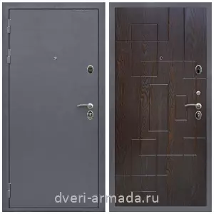 Темные входные двери, Дверь входная Армада Престиж Антик серебро / МДФ 16 мм ФЛ-57 Дуб шоколад