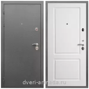 Входные двери Люксор, Дверь входная Армада Оптима Антик серебро / МДФ 16 мм ФЛ-117 Белый матовый