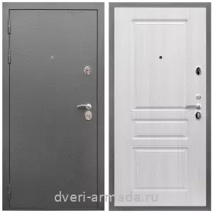 Входные двери Премиум, Дверь входная Армада Оптима Антик серебро / МДФ 16 мм ФЛ-243 Дуб белёный