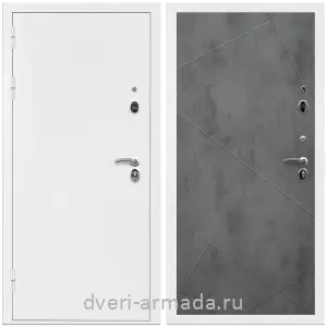 Входные двери Люксор, Дверь входная Армада Оптима Белая шагрень / МДФ 10 мм ФЛ-291 Бетон темный