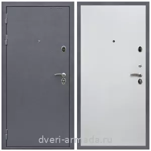 3 контура, Дверь входная Армада Престиж Антик серебро / МДФ 10 мм Гладкая белый матовый