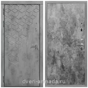 Темные входные двери, Дверь входная Армада Квадро Бетон тёмный / МДФ 6 мм ПЭ Цемент темный