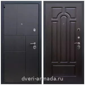 Темные входные двери, Дверь входная Армада Бастион МДФ 16 мм ФЛ-290 Дуб фактурный шоколад / МДФ 16 мм ФЛ-58 Венге