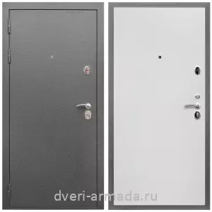 Входные двери Премиум, Дверь входная Армада Оптима Антик серебро / МДФ 10 мм Гладкая Белый матовый